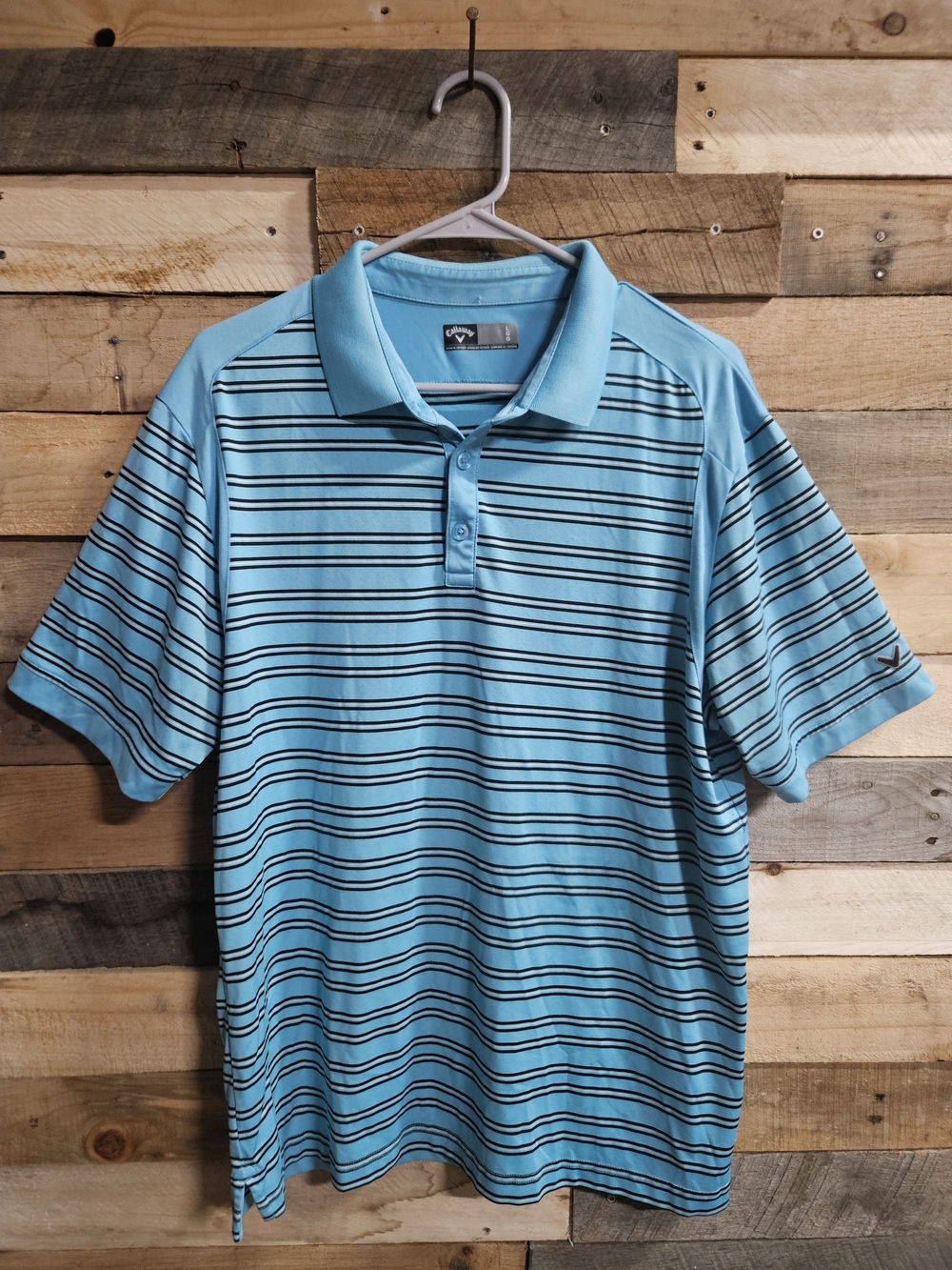 Callaway Blue Striped Men's Golf Polo